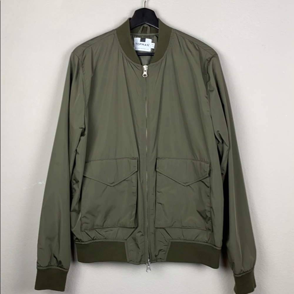 Topman Olive Bomber Jacket
